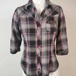MUDD  Girls Plaid Top